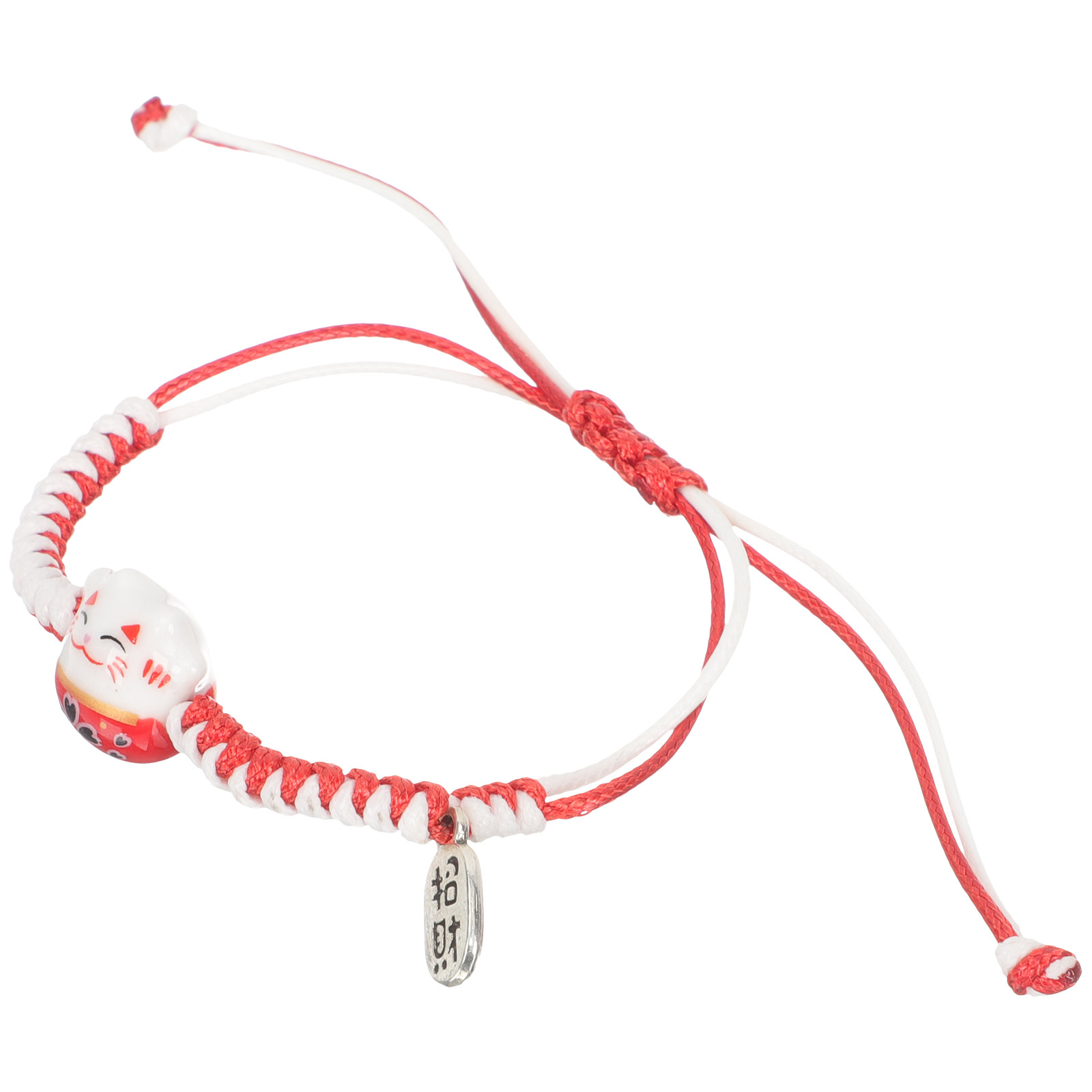 Ceramic Link Bracelet - Fortune Cat Bracelet for Women Japanese