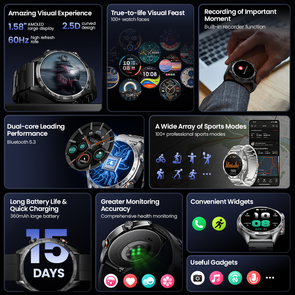 HAYLOU Solar 5 Voice Calling S - đánh giá và giá Smartwatch Instagram