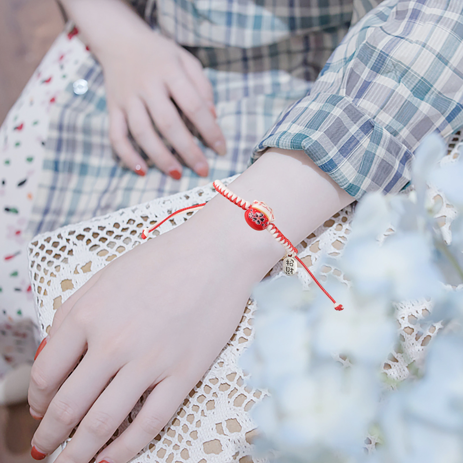 Fortune Cat Bracelet for Women - đánh giá và giá Ceramic Link Bracelet