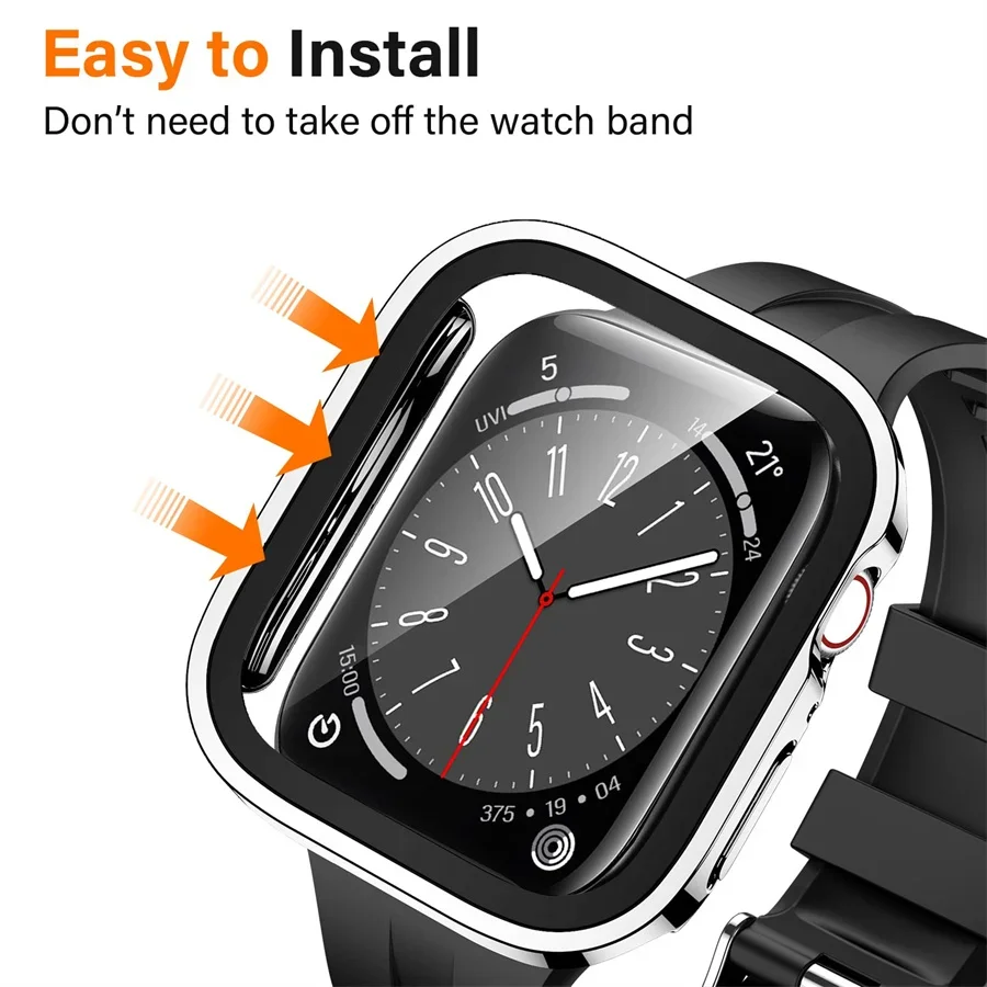 Glass+cover For Apple Watch ca - đánh giá và giá Garmin Smartwatch Accessories