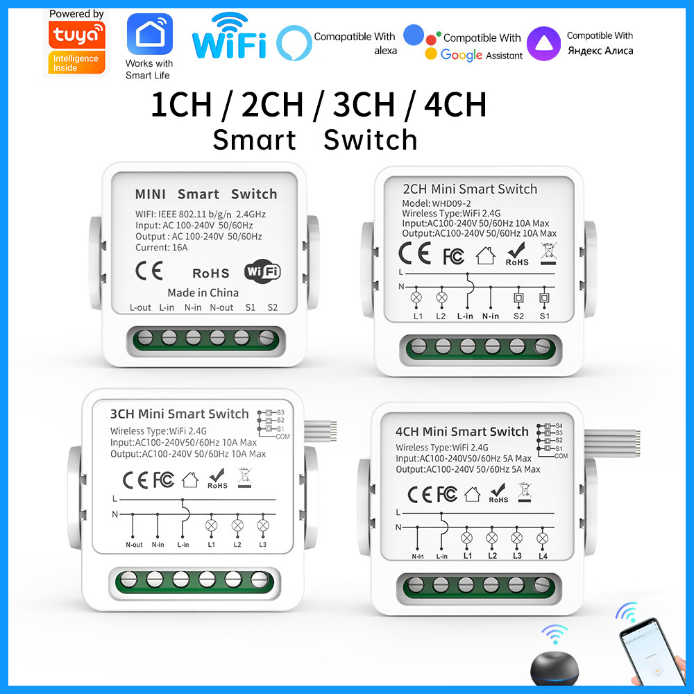 Tuya WiFi Smart Switch 1/2/3/4 - đánh giá và giá Smart Accessories