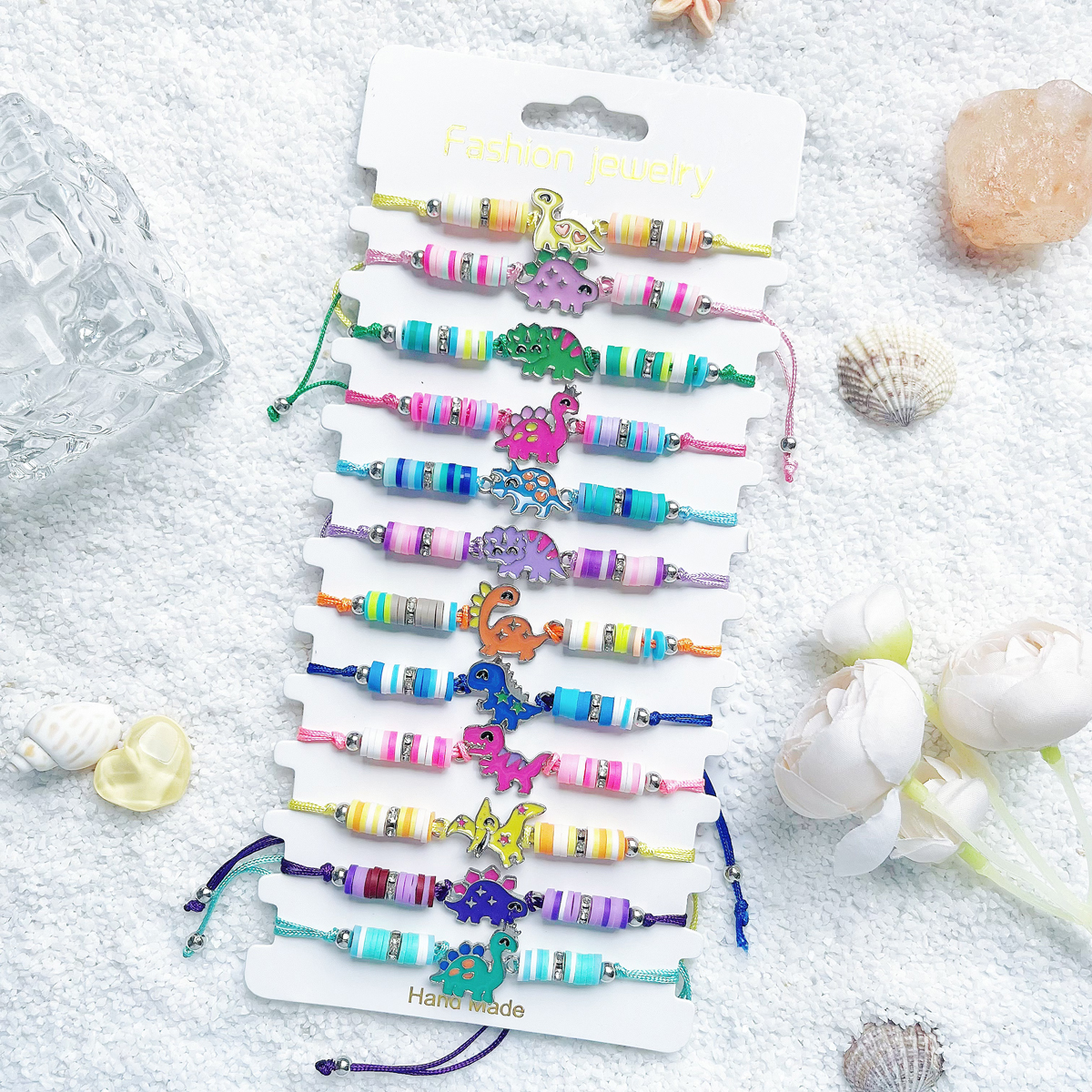 12Pcs Bohemian Style Colorful  - đánh giá và giá Ceramic Link Bracelet