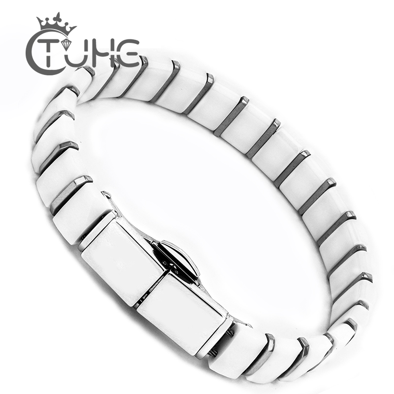 White Black Men Health Bracele - đánh giá và giá Ceramic Link Bracelet