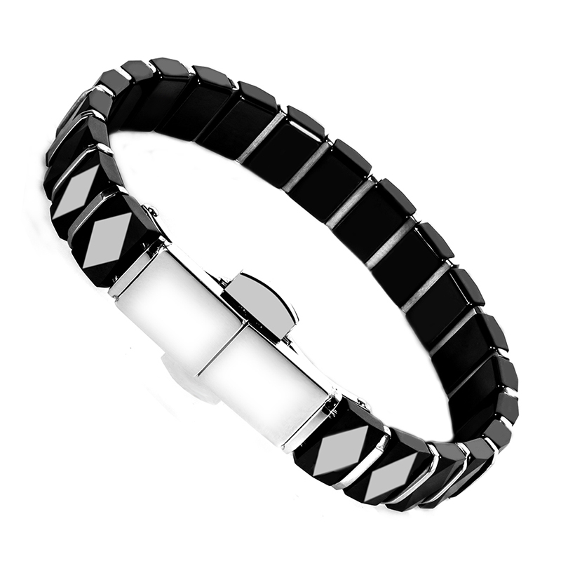 White Black Men Health Bracele - đánh giá và giá Ceramic Link Bracelet