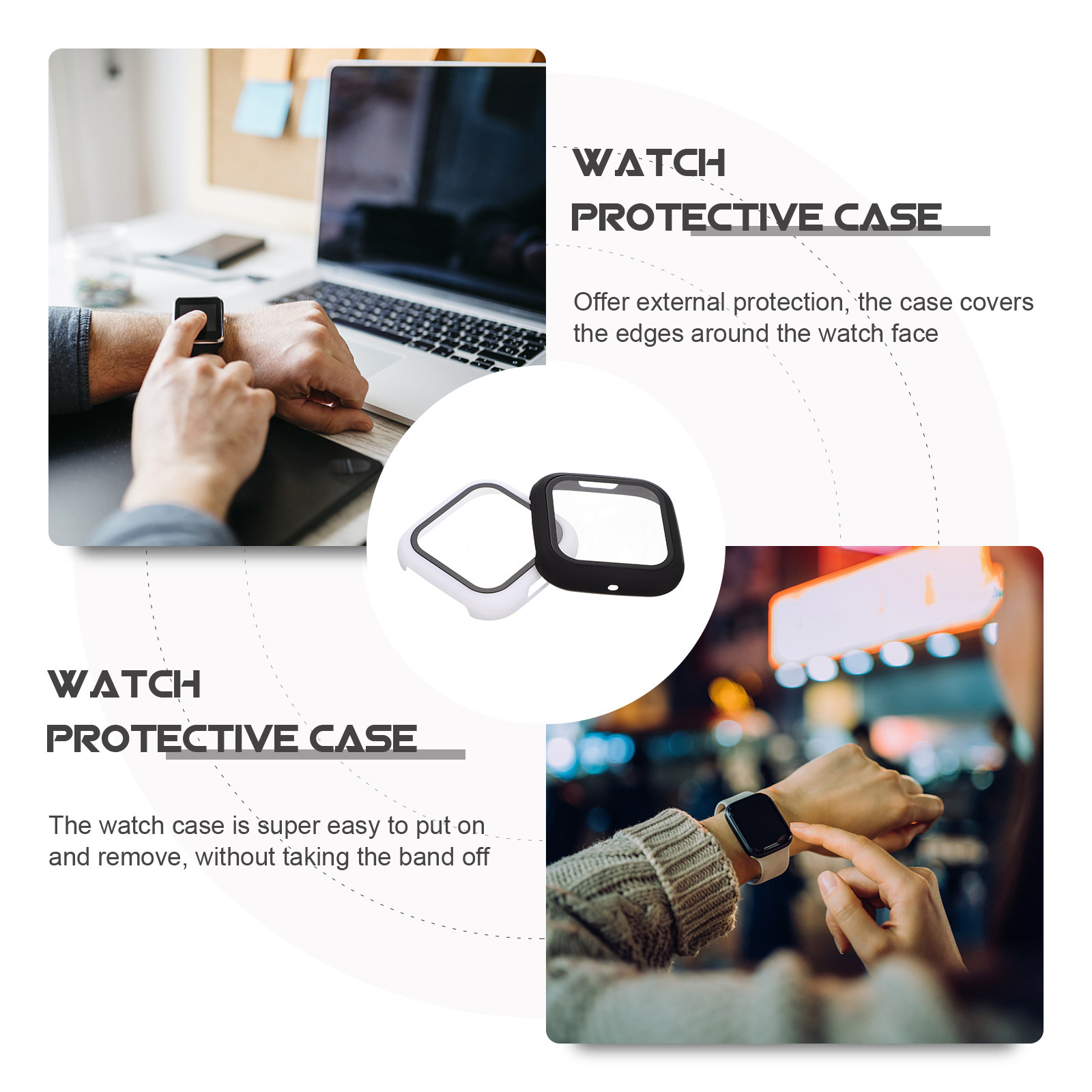 2Pcs Protective Watch Case Har - đánh giá và giá Smartwatch Faces