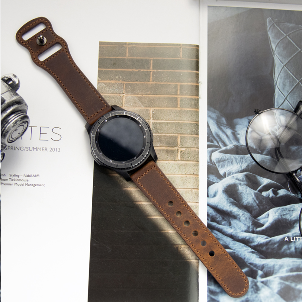 20mm 22mm Genuine Leather Watc - đánh giá và giá Smartwatch Accessories Shop