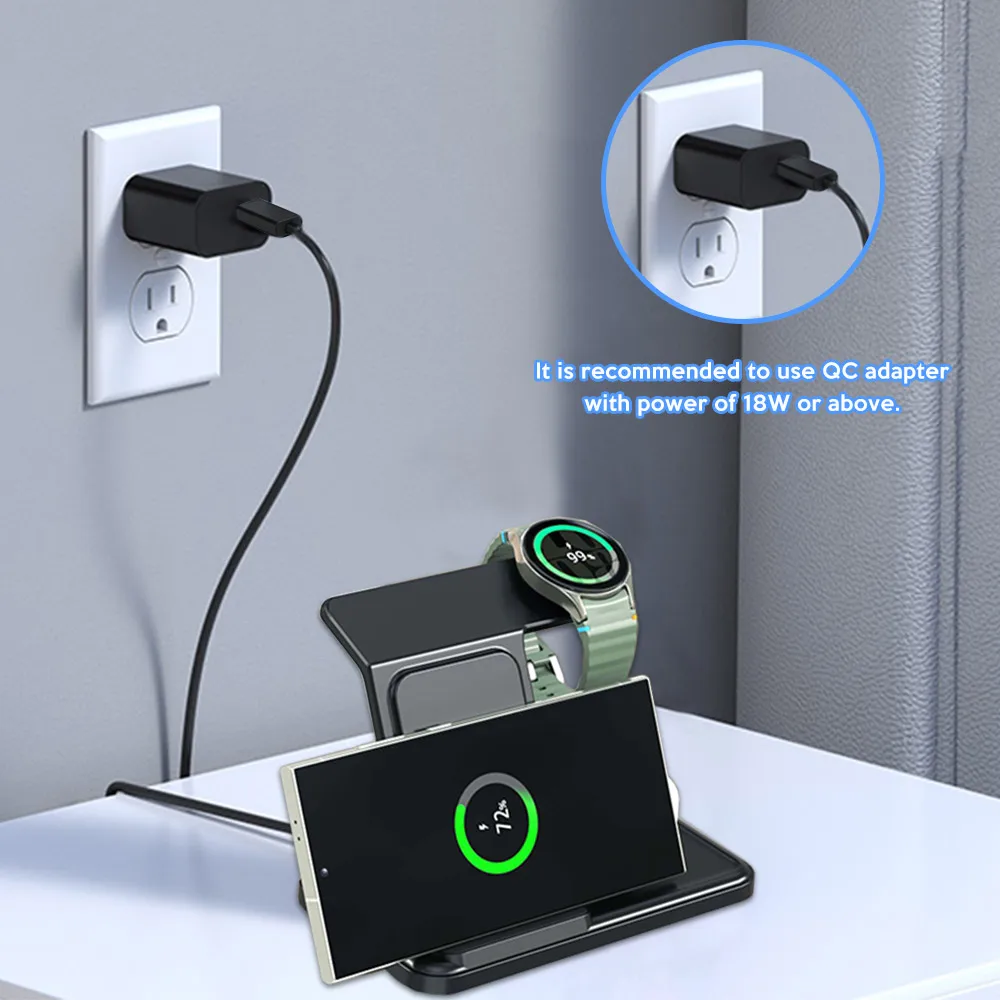 3 IN 1 Wireless Charger Statio - đánh giá và giá Wireless Charger Watch