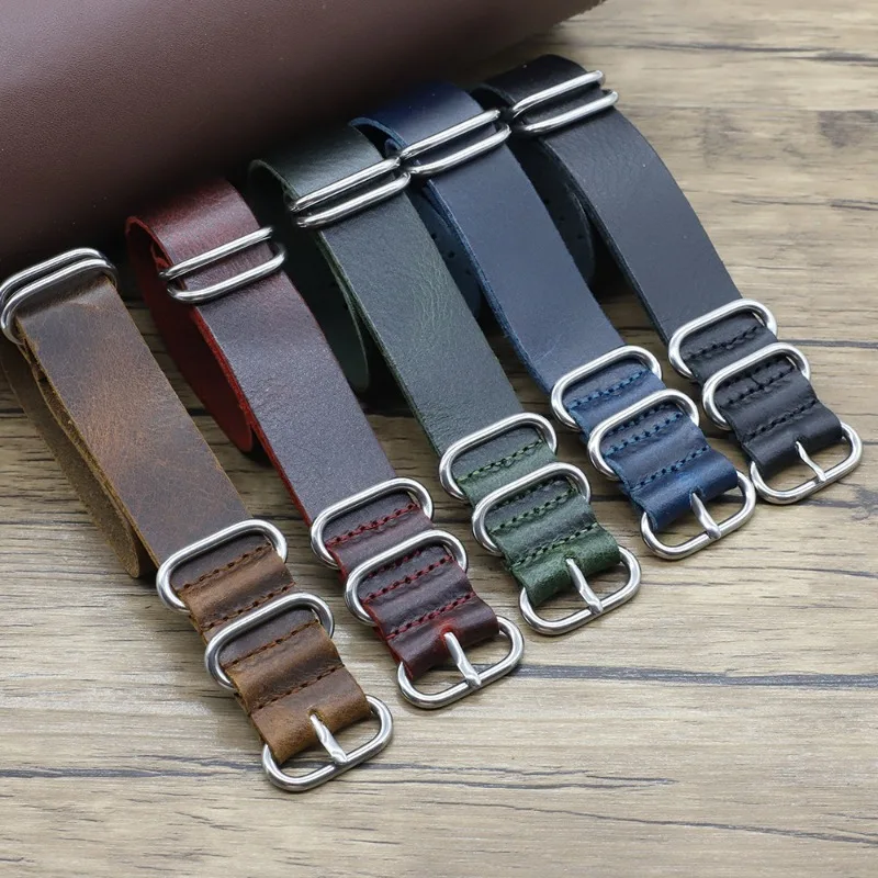 Vintage Genuine Leather Watch  - đánh giá và giá Nylon Nato Strap