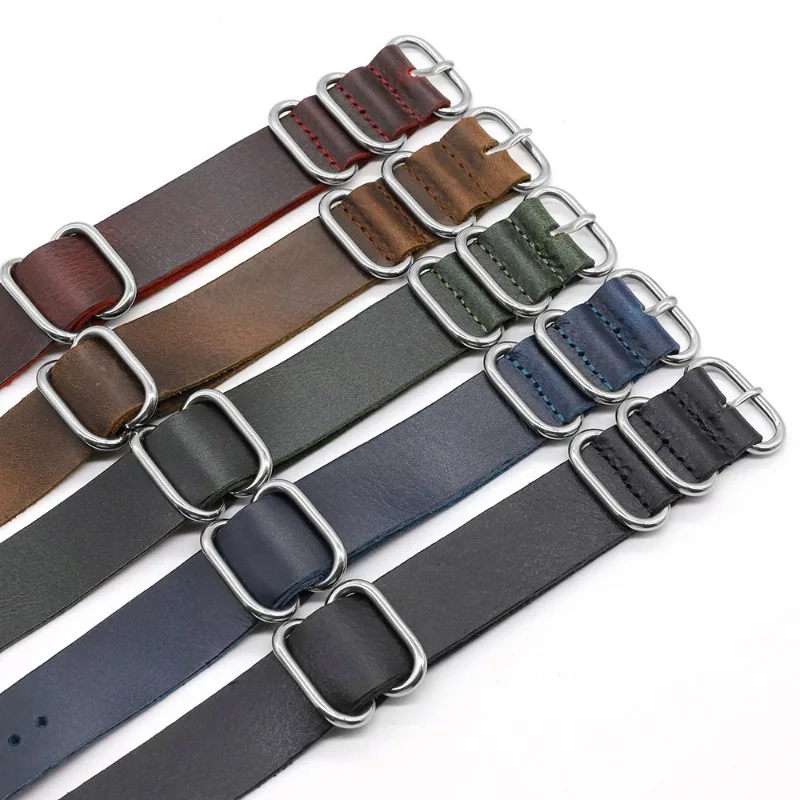 Vintage Genuine Leather Watch  - đánh giá và giá Nylon Nato Strap