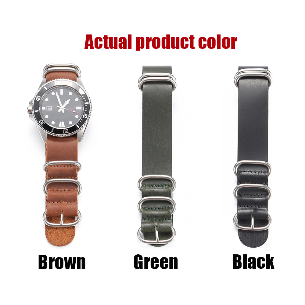 Vintage Genuine Leather Watch  - đánh giá và giá Nylon Nato Strap