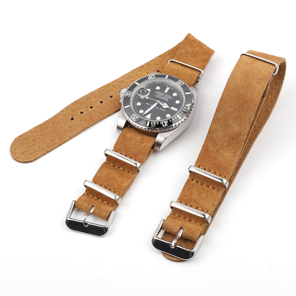 Soft Retro Suede Genuine Leath - đánh giá và giá Nylon Nato Strap