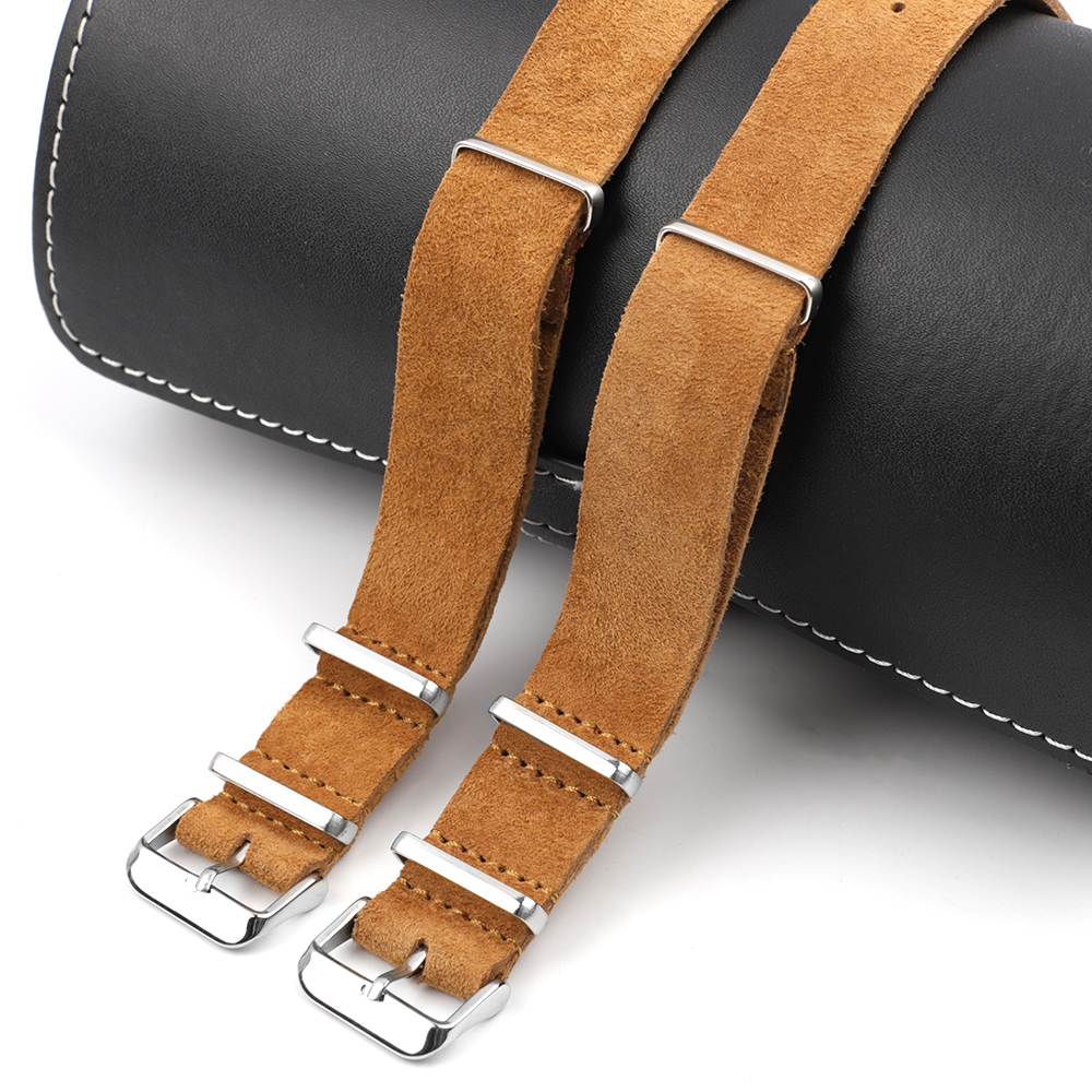 Soft Retro Suede Genuine Leath - đánh giá và giá Nylon Nato Strap