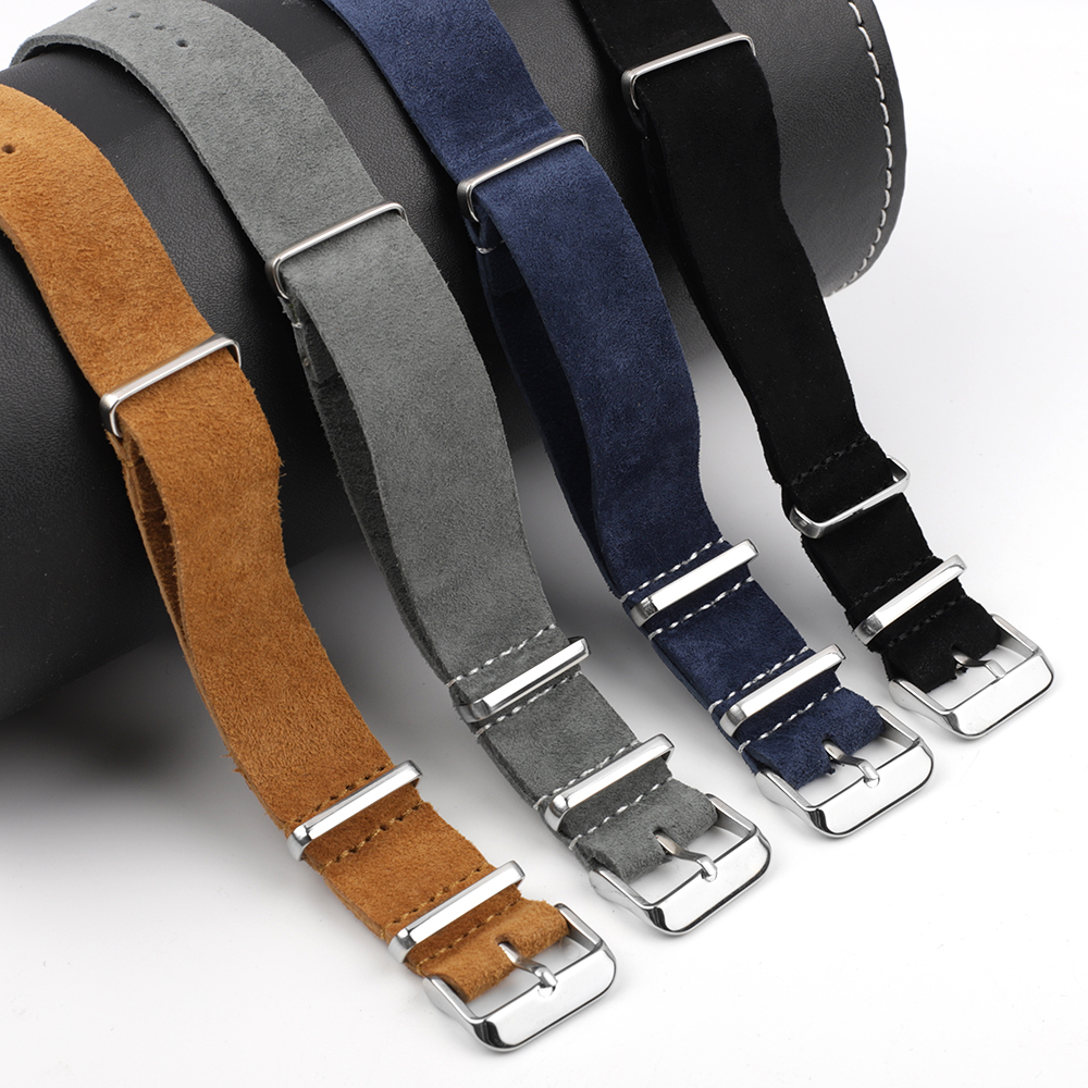 Soft Retro Suede Genuine Leath - đánh giá và giá Nylon Nato Strap