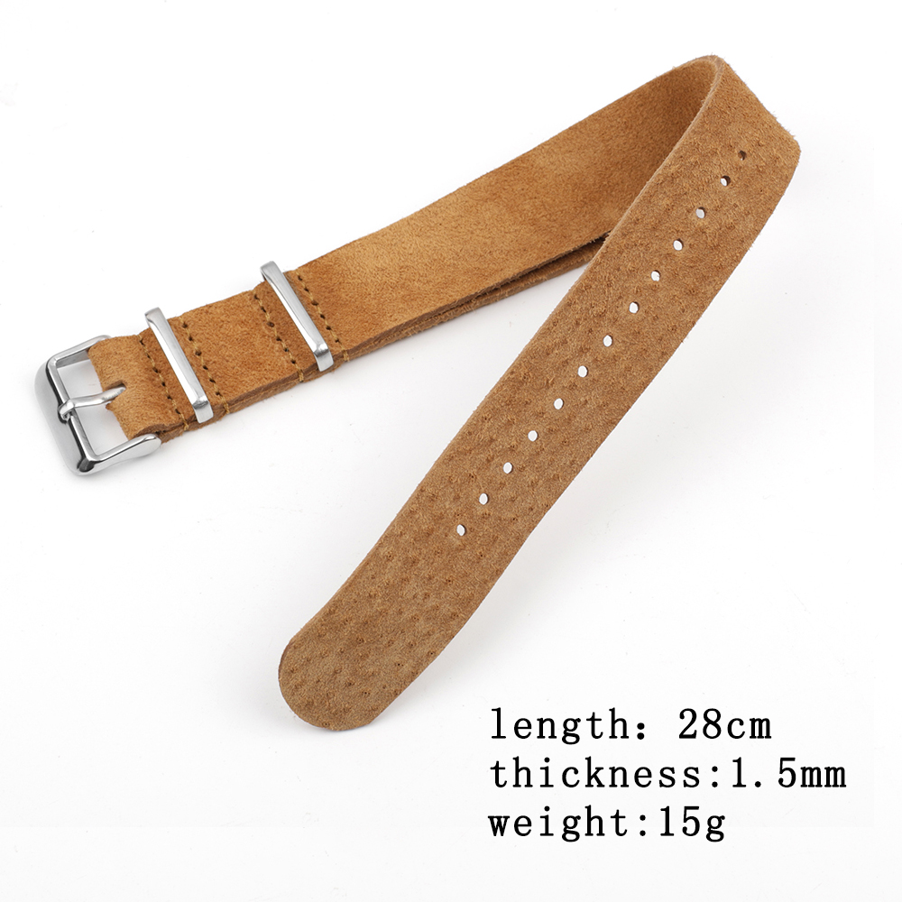 Soft Retro Suede Genuine Leath - đánh giá và giá Nylon Nato Strap