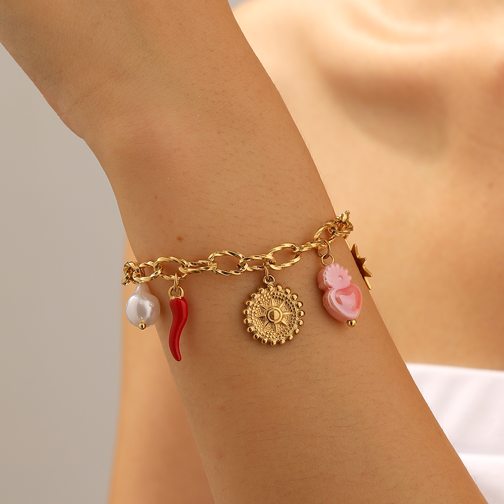 DIEYURO 316L Stainless Steel G - đánh giá và giá Ceramic Link Bracelet