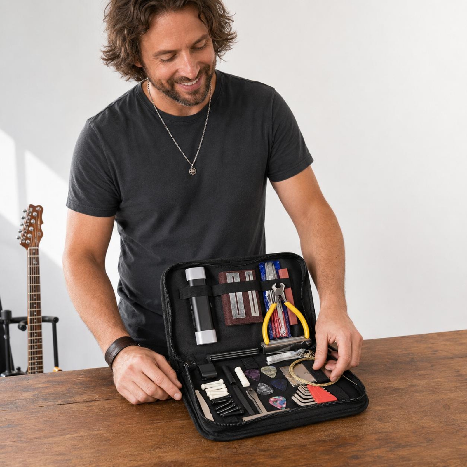Guitar Repair Toolkit Black Zi - đánh giá và giá Tool Kit Strap Change