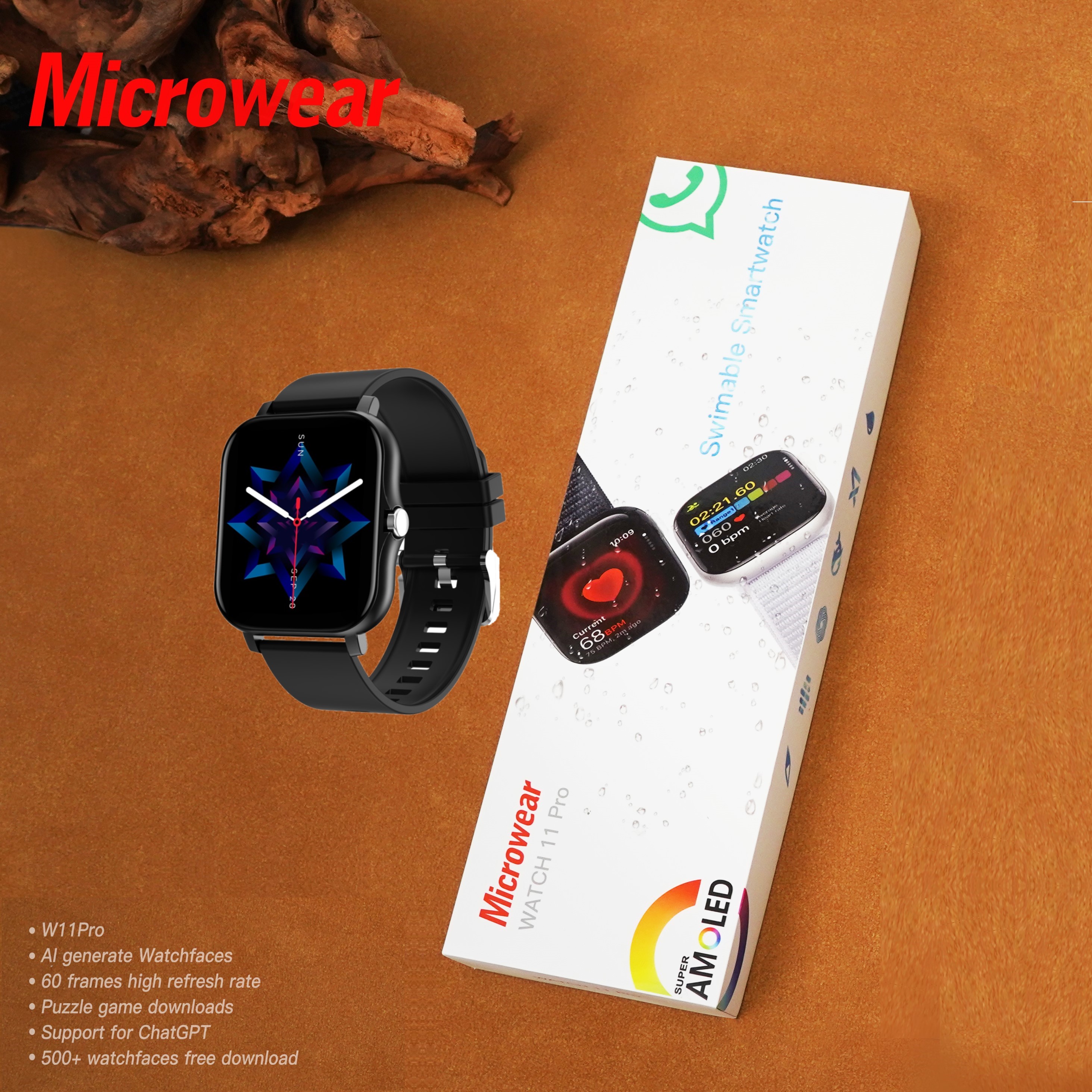 Swiming-proof W11P Smartwtch R - đánh giá và giá Smartwatch M Active