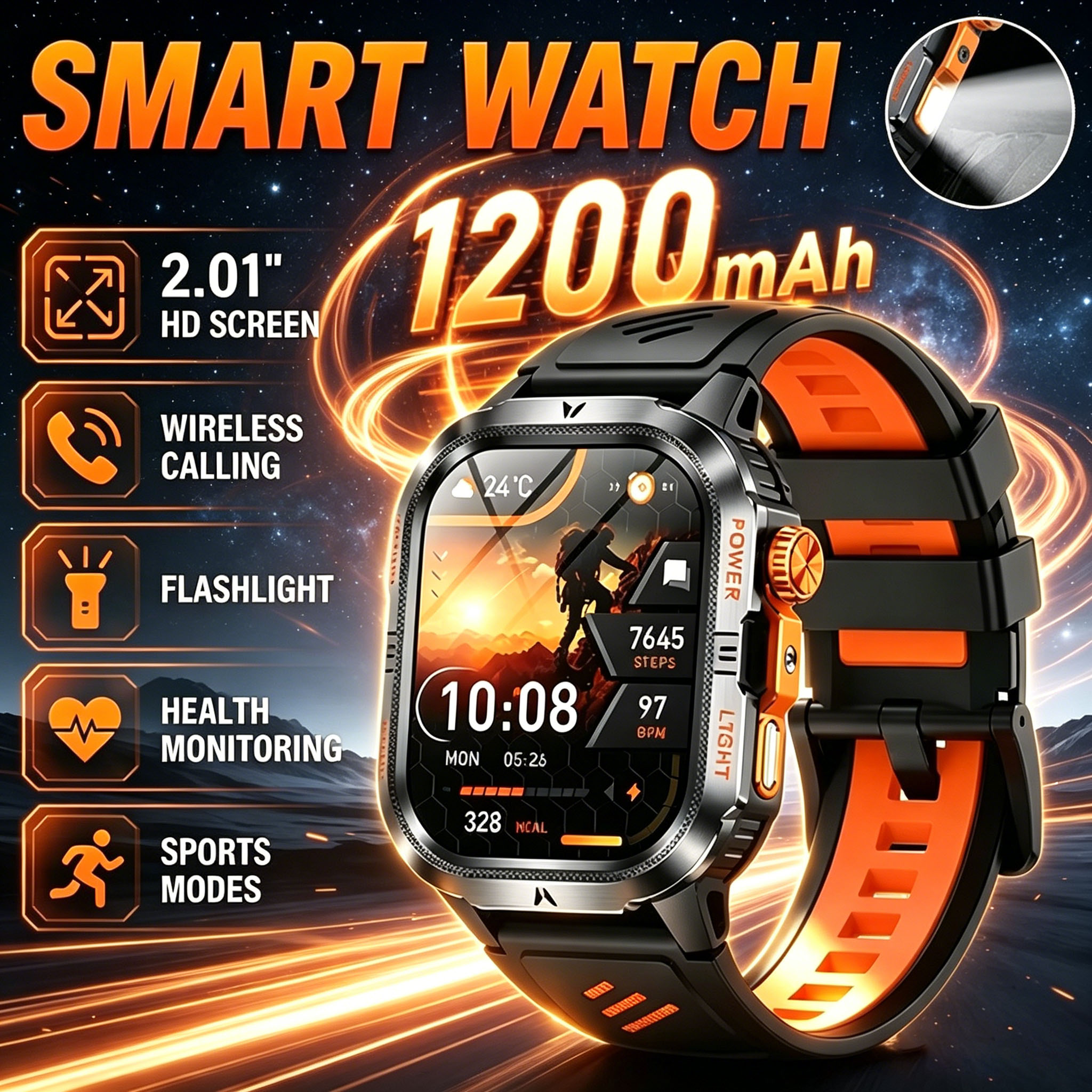 2026 Rugged Military Smart Wat - đánh giá và giá Smartwatch M Active
