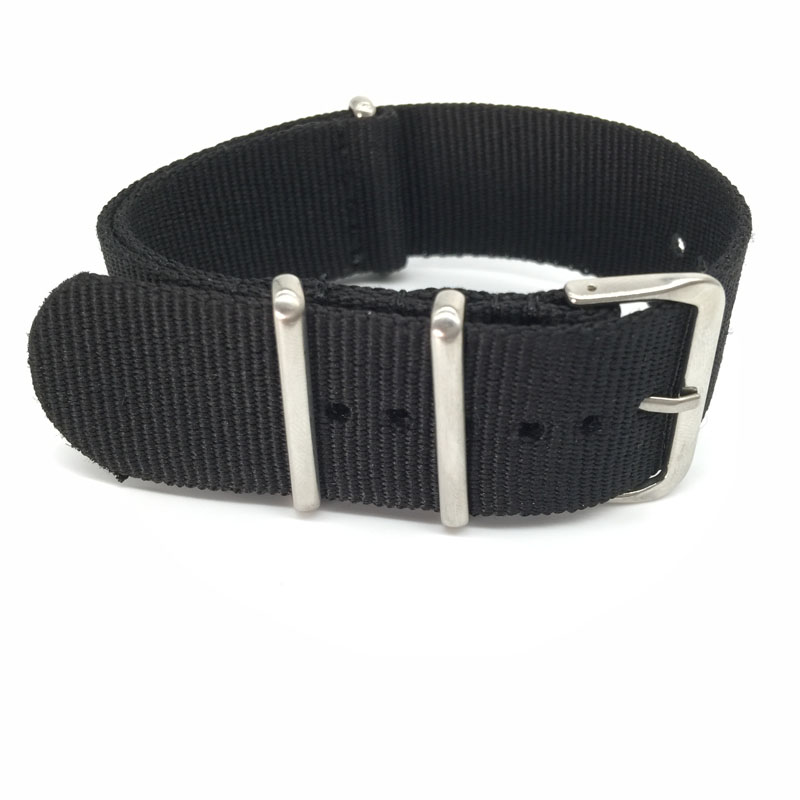 Black Nylon Strap for 16mm 18m - đánh giá và giá Nylon Nato Strap