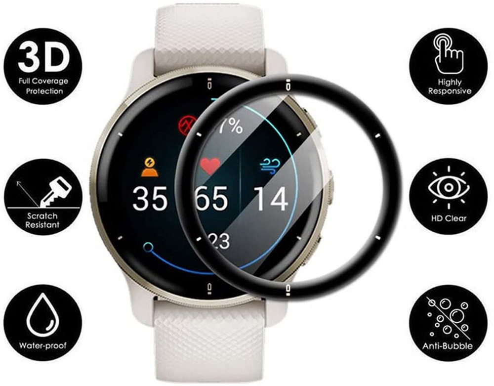 3D Curved Edge Protective Film - đánh giá và giá Garmin Smartwatch Accessories