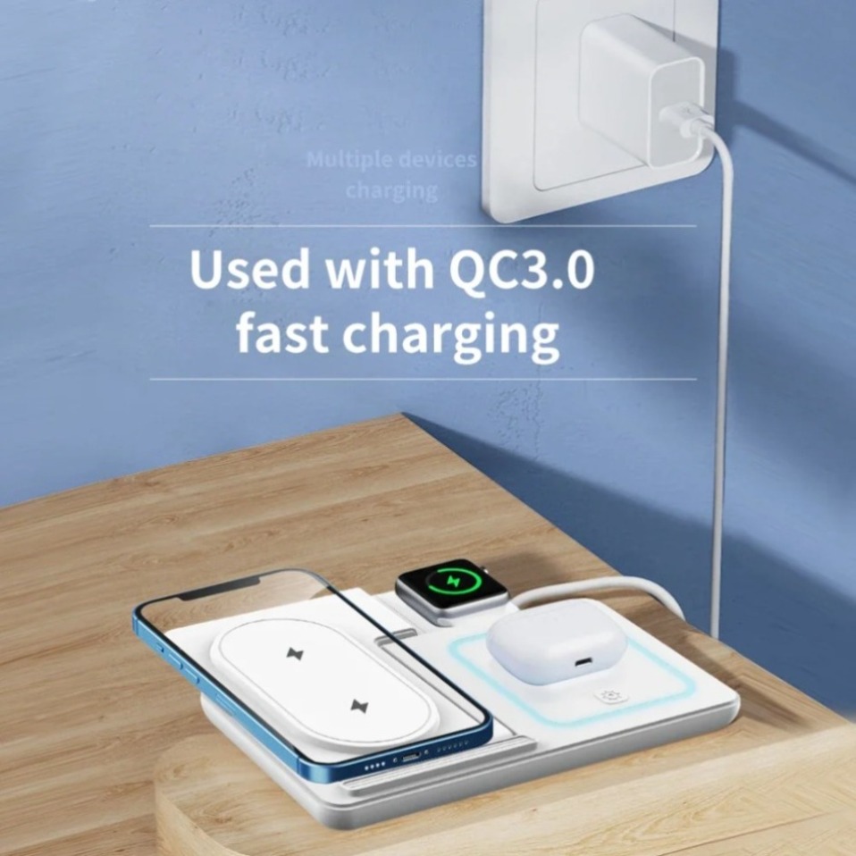 Night LED Light 3 In 1 Wireles - đánh giá và giá Wireless Charger Watch