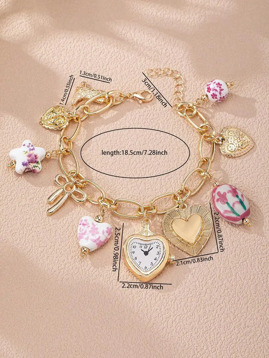 Handmade Floral Porcelain Char - đánh giá và giá Ceramic Link Bracelet
