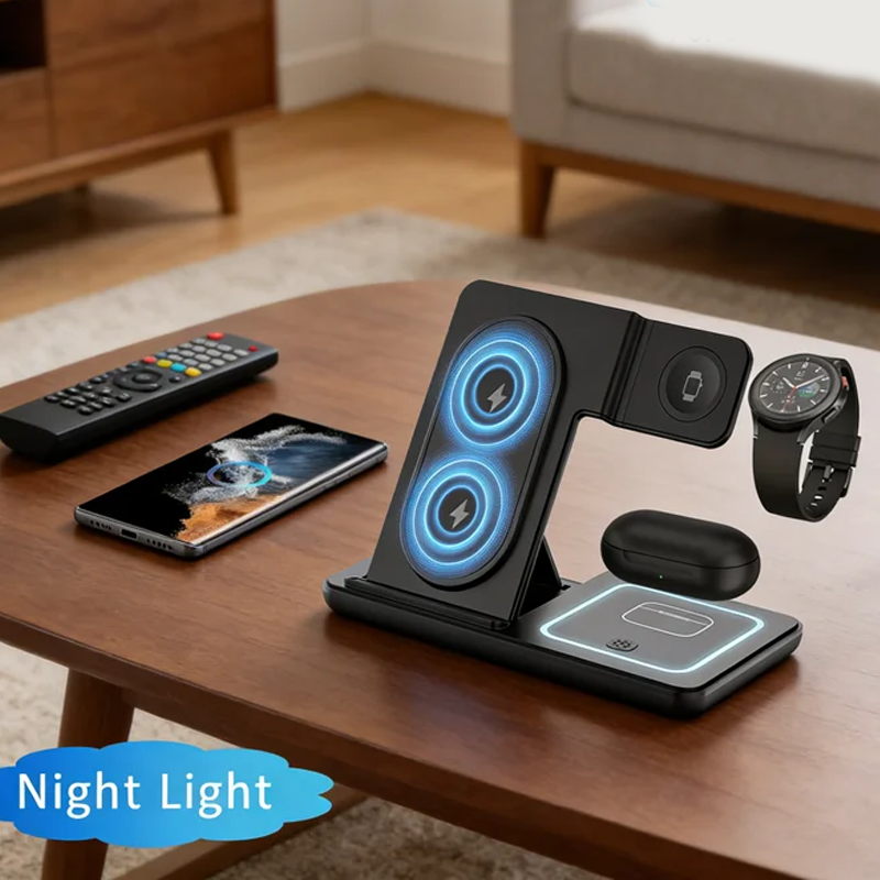 3 In 1 Foldable Wireless Charg - đánh giá và giá Wireless Charger Watch
