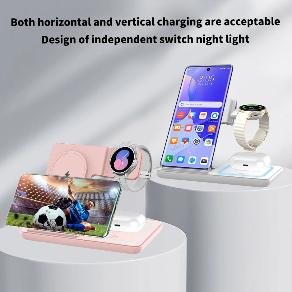 3 In 1 Foldable Wireless Charg - đánh giá và giá Wireless Charger Watch