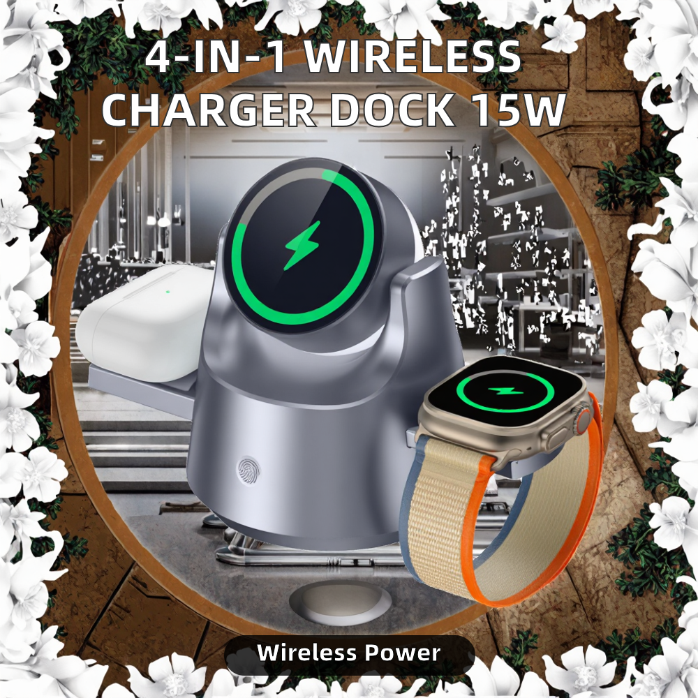 4 in 1 15W Wireless Charger Ch - đánh giá và giá Wireless Charger Watch