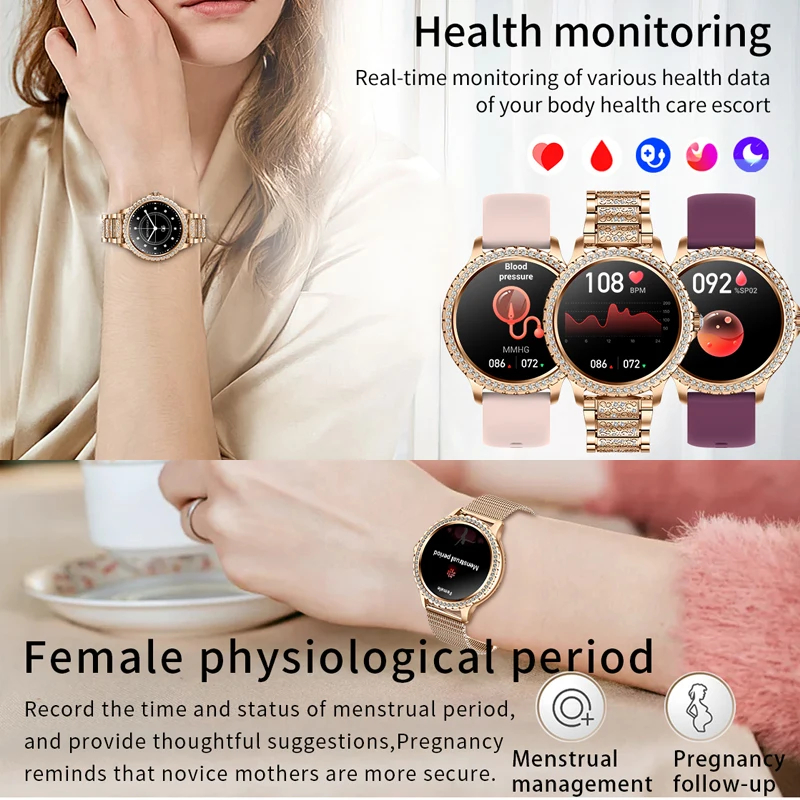 Fashion Luxury Gold Women Smar - đánh giá và giá Smartwatch Faces